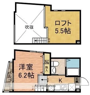 千葉県船橋市山手2丁目【アパート】の間取り