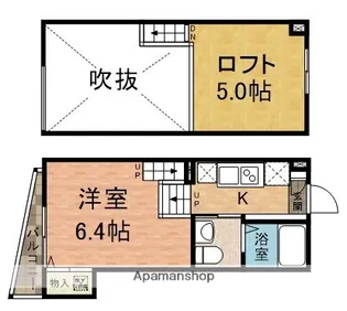 千葉県船橋市山手2丁目【アパート】の間取り