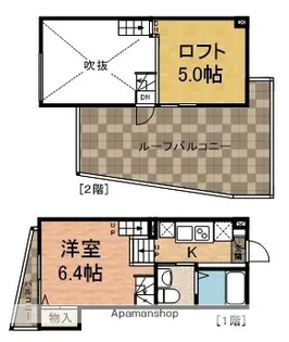 千葉県船橋市山手2丁目【アパート】の間取り