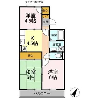 エクセル西船橋【202号室】の間取り