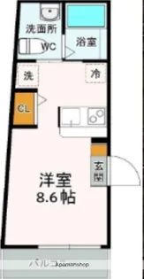 カーサモア船橋【101号室】の間取り