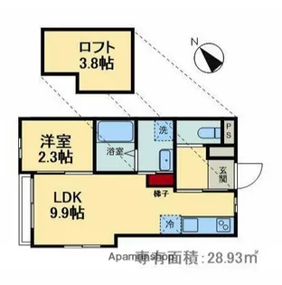 LA TERRAZZA【P号室】の間取り