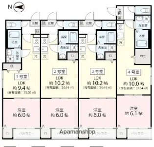 グレアス船橋【3階】の間取り