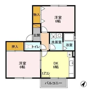 クレールフォンテ【1階】の間取り