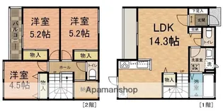 BELLE LEADユリダイ【2階】の間取り