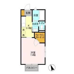 リバティオーク【2階】の間取り