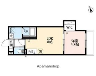 千葉県船橋市本中山1丁目【アパート】の間取り