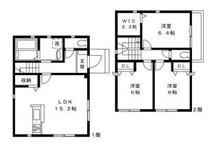 千葉県市川市北方2丁目【一戸建】の間取り