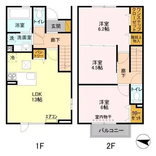 メゾン ド SATOMI A棟【1階】の間取り