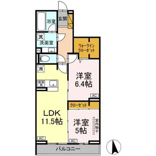 ラ・ペッシュ【3階】の間取り