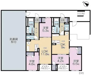 カサブランカ【1階】の間取り