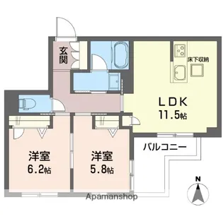 べレオ東船橋【2階】の間取り