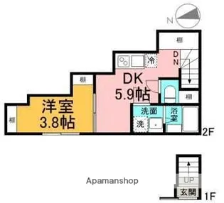 CIEL ONE【202号室】の間取り