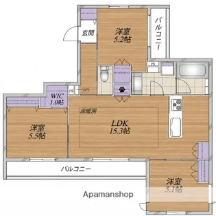 SUN ZEM【3階】の間取り