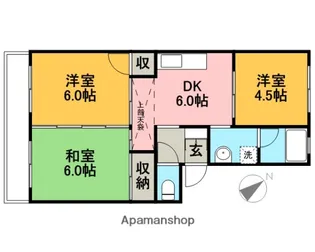 市川クローバーハイツ福田【2階】の間取り
