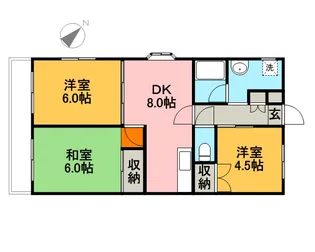 プレステージ市川【5階】の間取り