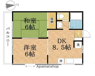 サンパレス増田Ⅱ【203号室】の間取り