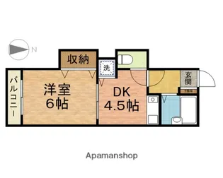 エスタリオ新田【307号室】の間取り