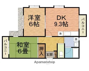 パルフェ新田【101号室】の間取り