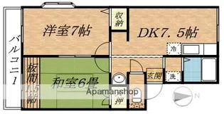 サンフェア南八幡【2階】の間取り