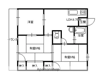 ドルフ石井B【1階】の間取り