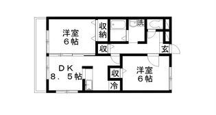 サニーウェル【3階】の間取り