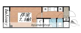 リリーパレスナルシマⅢ【4階】の間取り