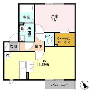 クレスタ広尾【2階】の間取り