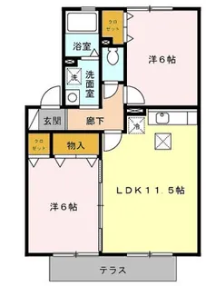 エルクレール【1階】の間取り