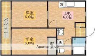 コーポサンハイツ【203号室】の間取り