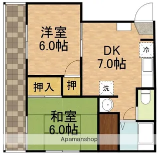メゾン・シャルムA【1階】の間取り