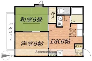エクセル国府台A【202号室】の間取り