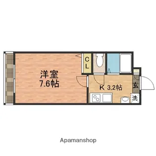 ハローパル南八幡【3階】の間取り