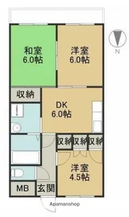 A,MハイツUDAGAWA【3階】の間取り