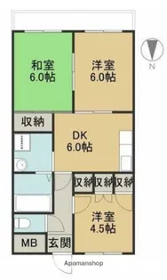 A,MハイツUDAGAWA【3階】の間取り