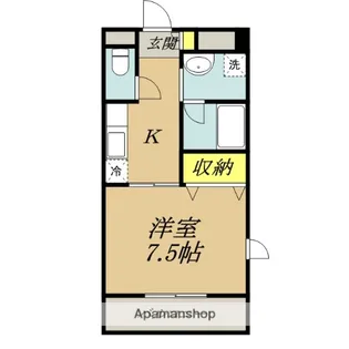 プティソール【5階】の間取り