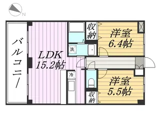 クレスタ妙典【4階】の間取り
