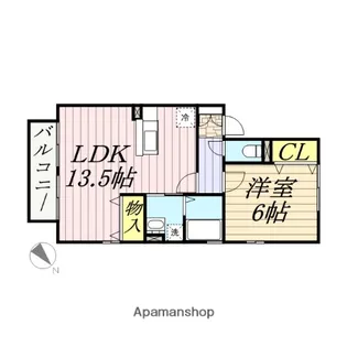 1LDKの間取り画像