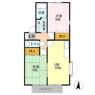 ヴィラージュコート 壱番館【2階】の間取り