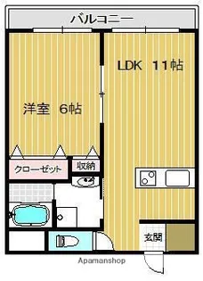 蔵屋マンション第二【1階】の間取り