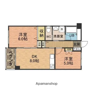 ラーク市川【501号室】の間取り