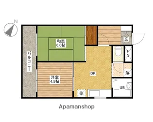 コスモビル【401号室】の間取り