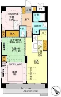 ルネスグリシーヌ【1階】の間取り