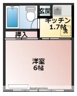 サンライズ湊【2階】の間取り