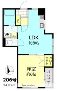 ファミーユ船橋【2階】の間取り