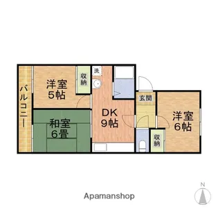 ウィズ北方【1階】の間取り