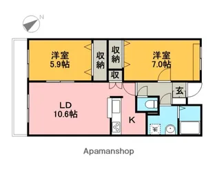 グランドハイツ妙典【3階】の間取り