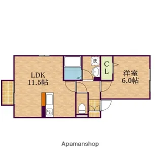 セレーノ西船【2階】の間取り