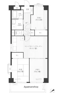 レジデンス雅鷺【306号室】の間取り