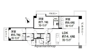 テラス本八幡【4階】の間取り